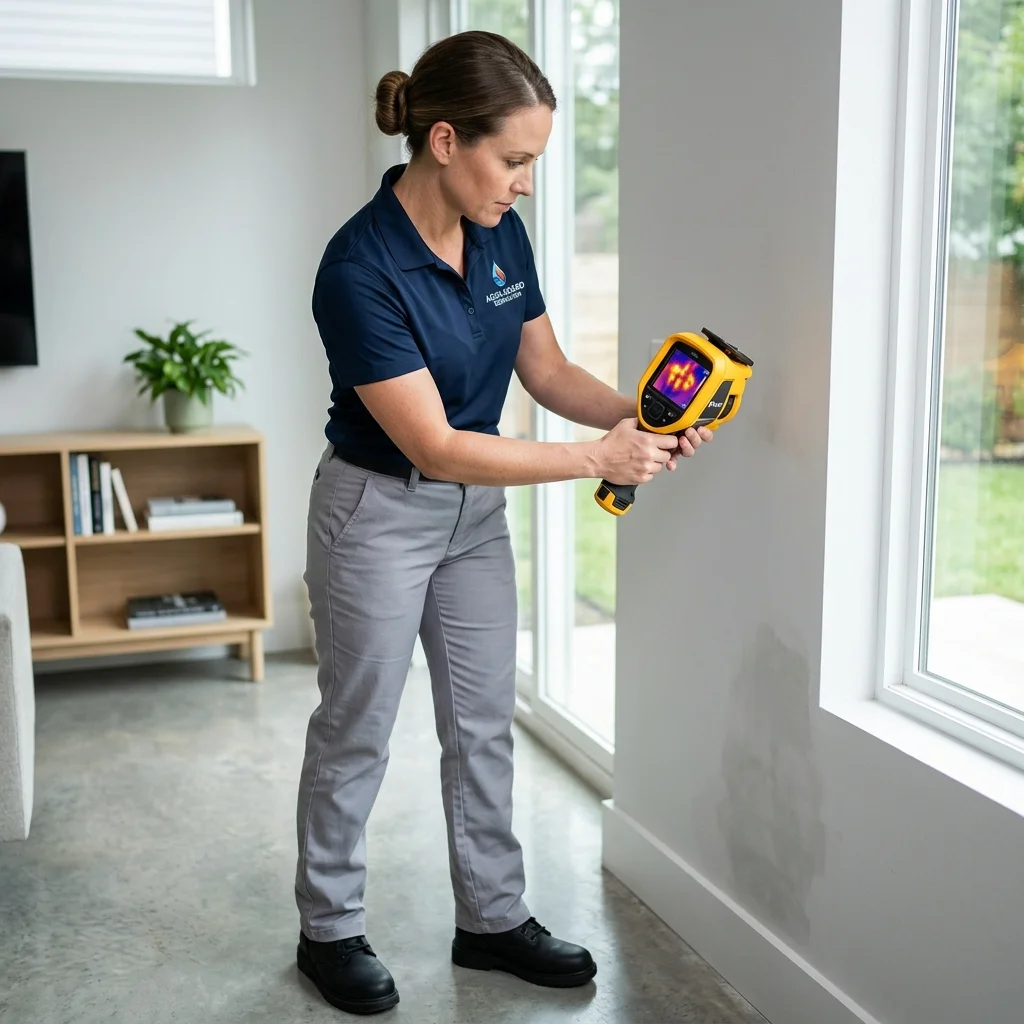 Emergency Water Damage Restoration Setup
